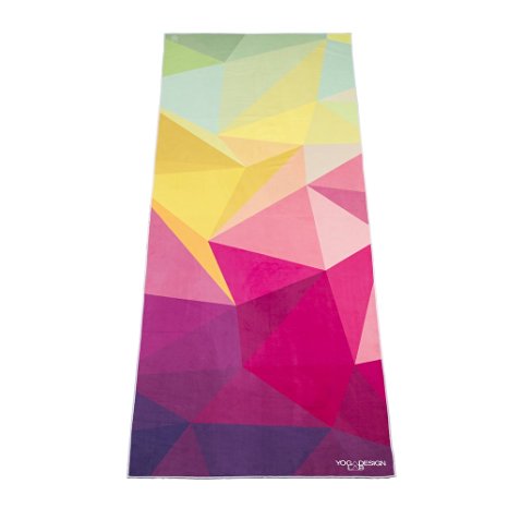 THE HOT YOGA TOWEL. Eco-friendly, Lightweight, Insanely Absorbent, Non-slip, Microfiber Towel that Dries in Minutes! Ideal for Bikram, Hot Yoga, Pilates. Machine Washable. Printed w/ Water Based Inks.