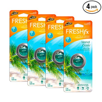 Armor All 18551-4PK FRESH fx Car Air Freshener Vent Clip Island Oasis Scent 0.08 fluid ounces (4 pack)