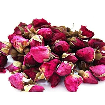 Natural Red Rose Buds Rose Petals 8oz - 香港红玫瑰花蕾- Handpicked-Natural Mild Sweet with Rose Flavor- Non GMO- No Color Added- No Additives- Non Caffeine- Premium Quality - Product of China