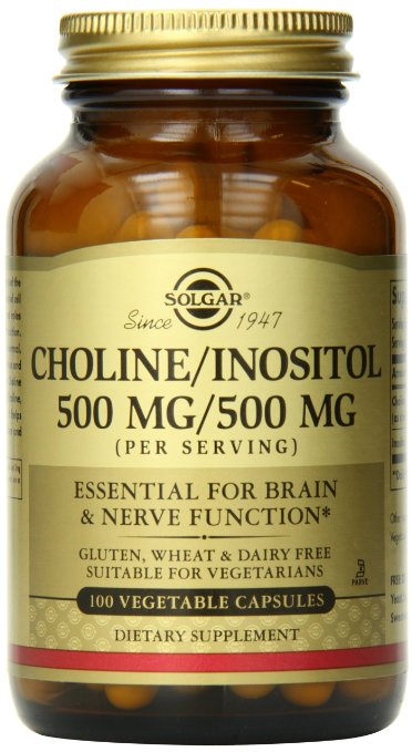 Solgar CholineInositol Vegetable Capsules 500 mg 100 Count