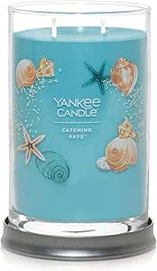 Yankee Candle Catching Rays Scented, Signature 20oz Large Tumbler 2-Wick Candle, Over 60 Hours of Burn Time