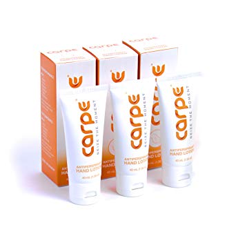 Carpe Antiperspirant Hand Lotion Package Deal (3 Hand Tubes - Save 22%), Stop Sweaty Hands, Dermatologist-Recommended