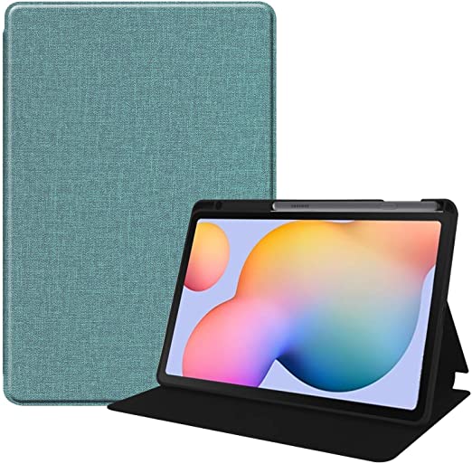 KuRoKo Galaxy Tab S6 lite 10.4 Sleep Case with Pen Holder- Ultra Slim TPU Backshell Folio Stand Cover with Multi-Viewing Angles for Galaxy Tab S6 lite 10.4 SM-P610/P615 (Mint Green)