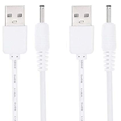 TenCloud 2-Pack Replacement USB Charging Cable(3.3ft/100cm) for Your Foreo Device(LUNA Series Facial Cleanser,ISSA Series E-Toothbrush,IRIS,ESPADA) (White)