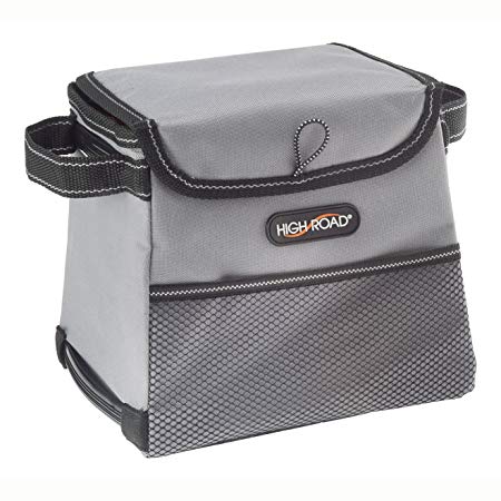 High Road StableMate Car Trash Bin with Leakproof Lining and Lid (Small, Gray)