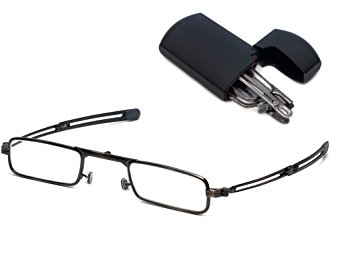 Original Patented Mini-Foldtm Folding Reading Glasses with Flip Top Hard Case