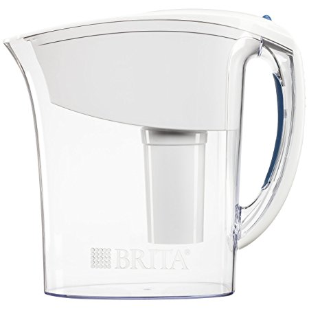 Brita Atlantis Water Filter Pitcher, White, 6 Cup