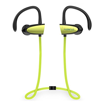 Chamfind Bluetooth Headphones, Wireless Earbuds Bluetooth V4.2 Stereo Earphones, IPX5 Waterproof Sports Neckband Headset, With Mic Bass Noise Reducing for Gym Running(Green) - Fozento