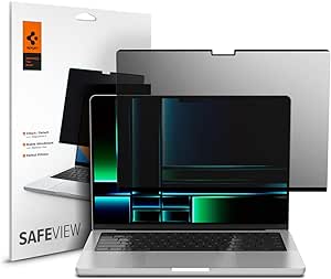 Spigen 1 Pack Privacy Filter Screen Protector [SafeView] for MacBook Pro 14 inch (M3 / M3 Pro / M3 Max / M2 Pro / M2 Max / M1 Pro / M1 Max)