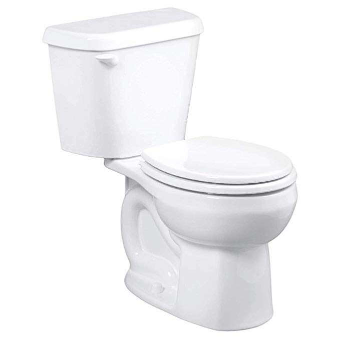 American Standard 221DB104.020 Colony 1.28 GPF 2-Piece Round Front Toilet with 10-In Rough-In, White