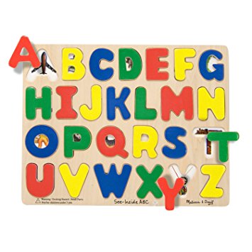 Melissa & Doug Large Wooden See Inside ABC Puzzle, 26-Piece