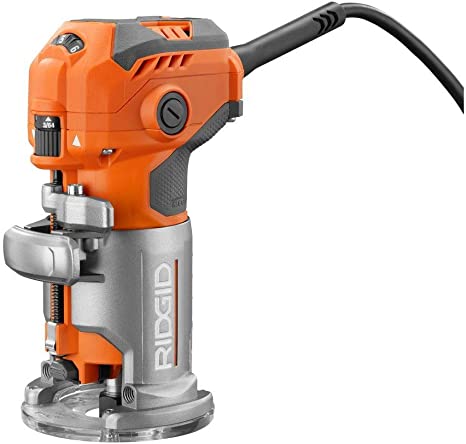 Ridgid 5.5 Amp Corded Compact Power Trim Router With Micro Adjust Dial R24012