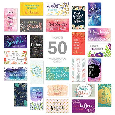 Inspirational Quote Cards/Business Card Size / 50 Positivity Cards