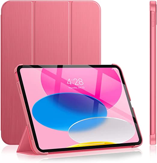 Soke Case for iPad 10th Generation(10.9-inch,2022) - [Smart Cover Auto Wake/Sleep   Slim Trifold Stand], Premium Protective Hard PC Back Cover for New Apple iPad 10.9 Inch - Watermelon