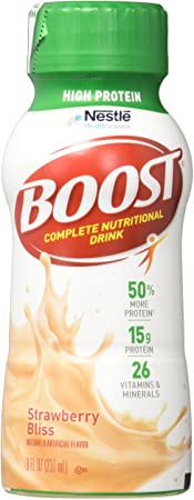 Boost High Protein Nutritional Drink, Creamy Strawberry, 8 fl oz Bottle (Packaging May Vary)