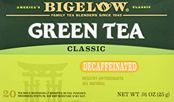 Bigelow Classic Green Tea Decaffeinated, 20 ct