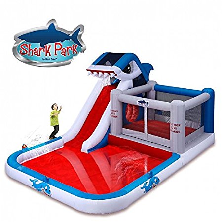 Blast Zone Shark Park Inflatable Water Park Bouncer