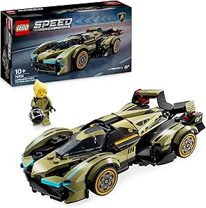 LEGO Speed Champions Lamborghini Lambo V12 Vision GT Super Car - Réplique de Véhicule Jouet - Modèle à Construire - Cadeau pour Enfants Garçons et Filles de 10 Ans et Plus et Fans de Jeux Vidéo 76923