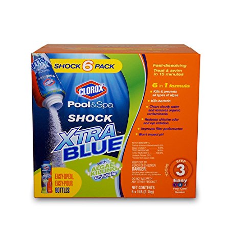 Clorox Pool&Spa 33006CLX Shock Xtra Blue, 6-Pound