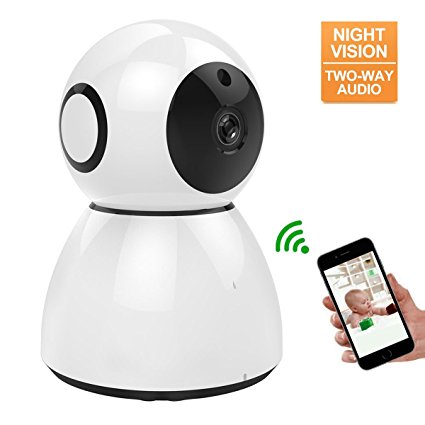Home Security Camera System, HOCOSY HD 1080P WiFi IP Camera,2 Way Audio,Night Vision,Indoor/Outdoor Cam for House, Baby, Pet Security white