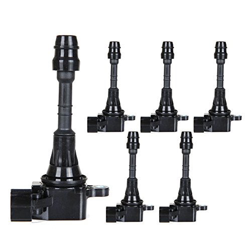 ENA® Lifetime Warranty Set of 6 New Ignition Coil Pack for Nissan Infiniti 3.5L 4.0L V6 Compatible with UF349, C1406, 22448-8J11C, 22433-8J115, 22448-8J111, 22448-8J115, 22448-8J225
