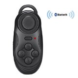 Eagwell Wireless Bluetooth Gamepad Remote Controller Compatible with 3D VR Glasses Google Cardboard Selfie Camera Shutter Wireless Mouse Music Player iPhone iPad Ebook Tablet PC TV Black