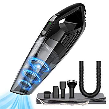 Handheld Vacuum, HOLIFE 4Kpa Cordless Hand Held Vacuum Cleaner 2200mAh Lithium Battery Portable Vac for Home and Car Cleaning