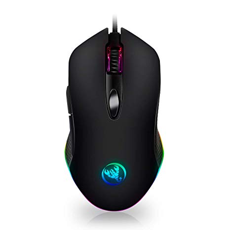 ANEWKODI Gaming Mouse Wired, 7 Programmable Buttons,RGB Light Mode,4800 Adjustable DPI,Optical PC Gaming Mouse,Comfortable Grip Ergonomic Gaming Mice