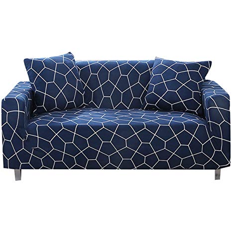 FORCHEER Stretch Sofa Slipcover Printed Pattern 3-Seat Spandex Couch Cover for 3 Cushion Couch 1 Piece Furniture Protector for Living Room, Pets, Sofa