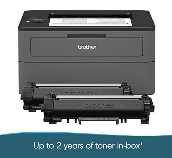 Brother Compact Monochrome Laser Printer, HL-L2370DWXL Extended Print, Up to 2 Years of Printing Included, Wireless Printing