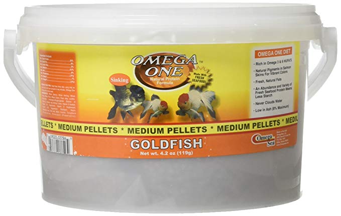 Omega One Medium Sinking Goldfish Pellet Fish Food 2.75-Lbs.