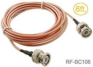 CablesOnline, 6ft. BNC Male to BNC Male RG316 Coax Low Loss RF Cable, RF-BC106