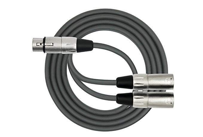Kirlin Cable Y-303-06 - 6 Feet - XLR Female to Dual XLR Male Y-Cable