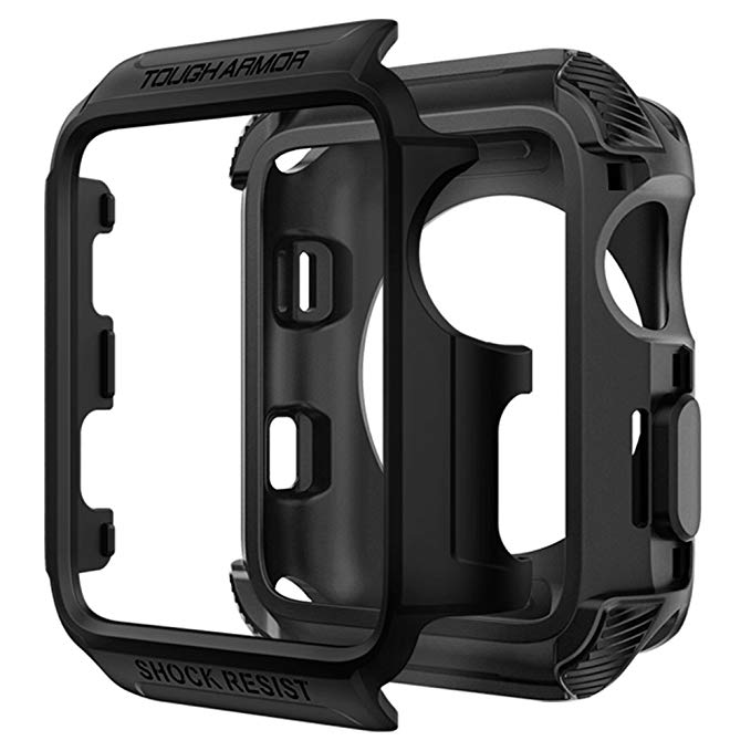 Spigen Tough Armor (Version 2) Case for Apple Watch (42mm) (SERIES 3/SERIES 2/SERIES 1) Case/Cover - Matte Black 059CS22405