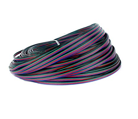 Haobase 4 Color 12M 4 Pin RGB Extension Cable Line Wire For LED Strip RGB 5050 3528 Cord