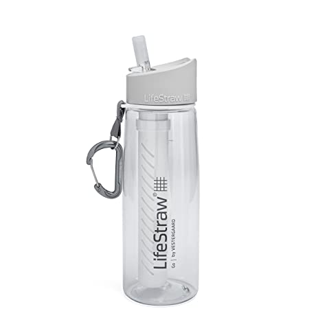 LifeStraw Go Water Filter Bottle with 2-Stage Integrated Filter Straw for Hiking, Backpacking, and Travel