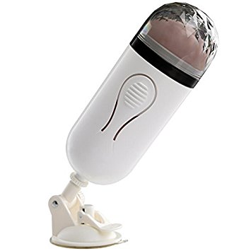Rabbityoyo Manual Squeeze Male Masturbation Cup, Double Hole Masturbator Sex Toy (White-Manual)