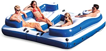 Intex 58293EP Oasis Island Inflatable Giant 5 Person Lake Floating Lounge Raft