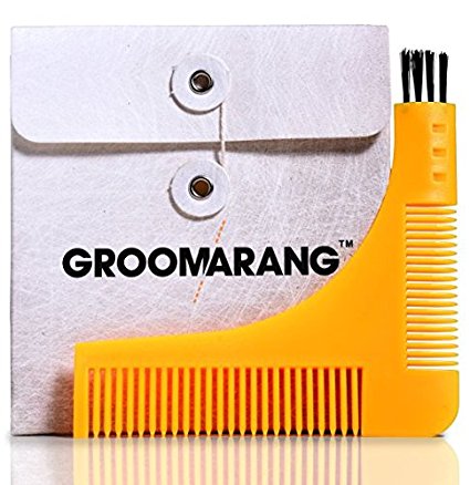 New Groomarang Beard Styling and Shaping Template Comb Tool Perfect Lines & Symmetry Shape Face Neck Line Fast And Easily.