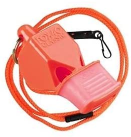 Fox 40 Tri-Foxco Orange Classic Pealess Whistle, 115 db (Single with Lanyard) (LEPUSHPDJ6463)