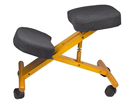 Pro11 wellbeing Ergonomic adjustable kneeling posture correcting chair (Black)