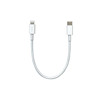 HomeSpot Short USB C to Lightning Cable 8 inch 1 Pack Apple MFI Certified Fast Charging Cord with Power Delivery for iPhone 13 Pro/Pro Max, iPad Air, AirPods Pro (White) e 1 Pack