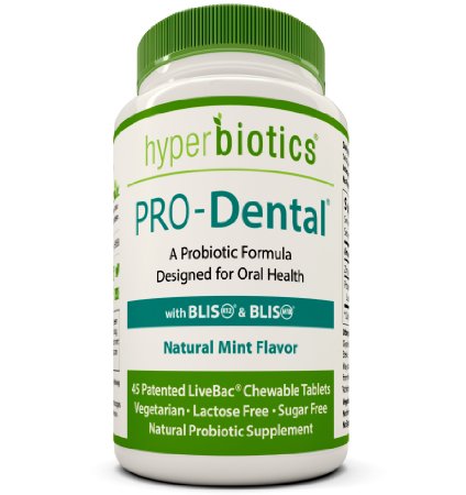 PRO-Dental: Probiotics for Oral & Dental Health - Targets Bad Breath at its Source - Top Oral Probiotic Strains Including S. salivarius BLIS K12 & BLIS M18 - Sugar Free (Chewable) - 45 Day Supply