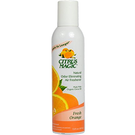 Citrus Magic Natural Odor Eliminating Air Freshener Spray, Fresh Orange, 7-Ounce