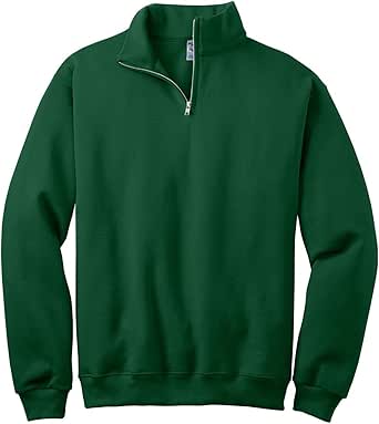 Jerzees Adult 8 oz. NuBlend® Quarter-Zip Cadet Collar Sweatshirt M FOREST GREEN