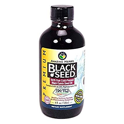 Amazing Herbs Black Seed Cold-Pressed Oil - 4 Ounces