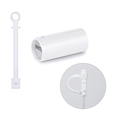 Apple Pencil Charging Adapter, Female to Female Converter Connector with Lightning Cable Adapter Holder for Apple Pencil iPad Pro (White)