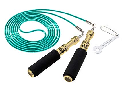 Buddy Lee Aero Speed Jump Rope with Green Hornet Cable Best for Crossfit Boxing MMA Fitness Training Speed