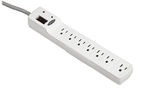 Fellowes 7-Outlet Office/Home Surge Protector, 6 Foot Cord, 840 Joules (99004)