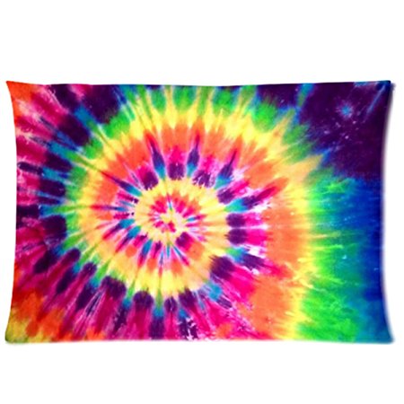 andersonfgytyh Colorful Tie Dye Two Sides Rectangle Zippered Pillowcase Pillow Cover 20x30